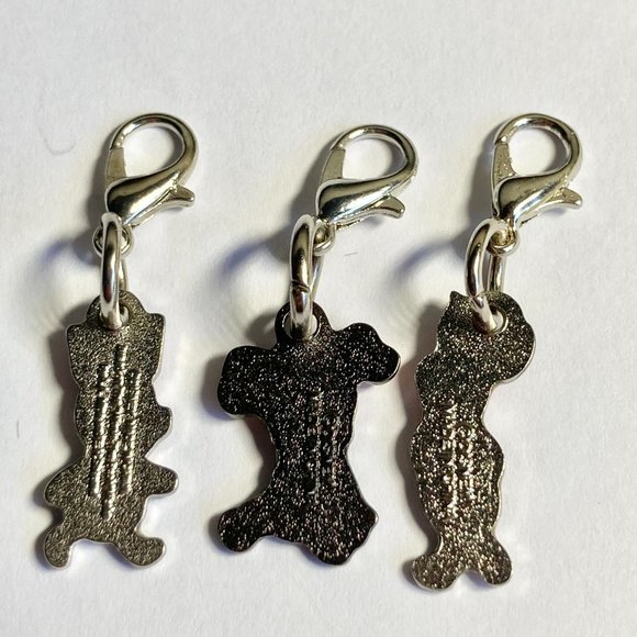 Vintage Disney Piglet Pooh Charm Lot of 3 Charms Purse Zipper Pull Clip On - Picture 2 of 6